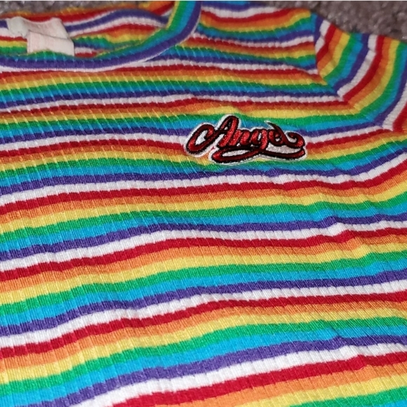 Forever 21 Rainbow Crop Top - Picture 7 of 8